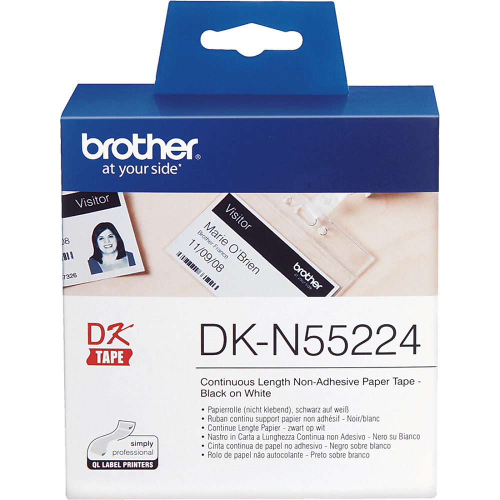 Brother Endlos-Etiketten Papier NICHT KLEBEND, weiss