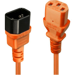 Lindy IEC Extension Cable, Orange, 2m