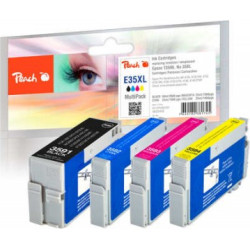 Peach PI200-637 tintes kārtridžs 4 pcs Melns, Tirkīzzils, Fuksīns, Dzeltens