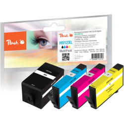 Peach PI300-977 tintes kārtridžs 4 pcs Saderība Augsta (XL) produktivitāte Melns, Tirkīzzils, Fuksīns, Dzeltens