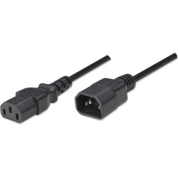 Manhattan 301152 elektrības kabelis Melns 1,8 m C13 uzmava C14 uzmava