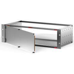 Schroff Front Panel, Shielded, Side Hinged, 6 U, 84 HP, 2.5 mm, Al, Front Anodized, Rear Conductive