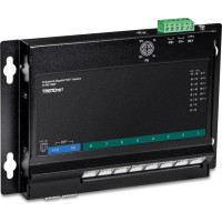 Trendnet 10-Port Industrial Gigabit PoE+ WallMount Front Acc