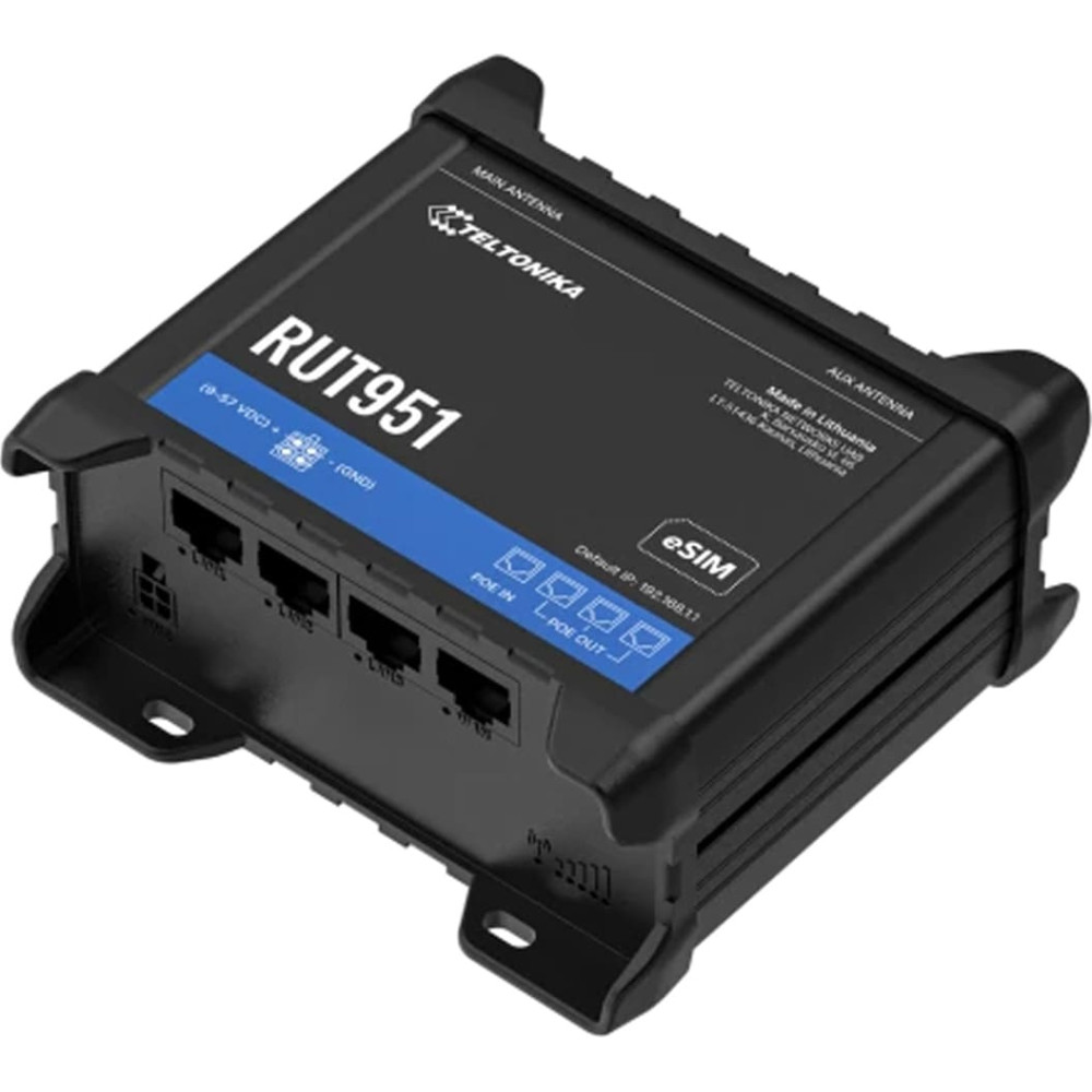 Teltonika RUT951 LTE/4G Industrie Router PoE, ohne Netzteil, RUT951B10J00