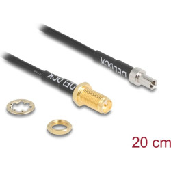 Delock Antenna Cable RP-SMA jack bulkhead to TS-9 plug RG-174 20 cm