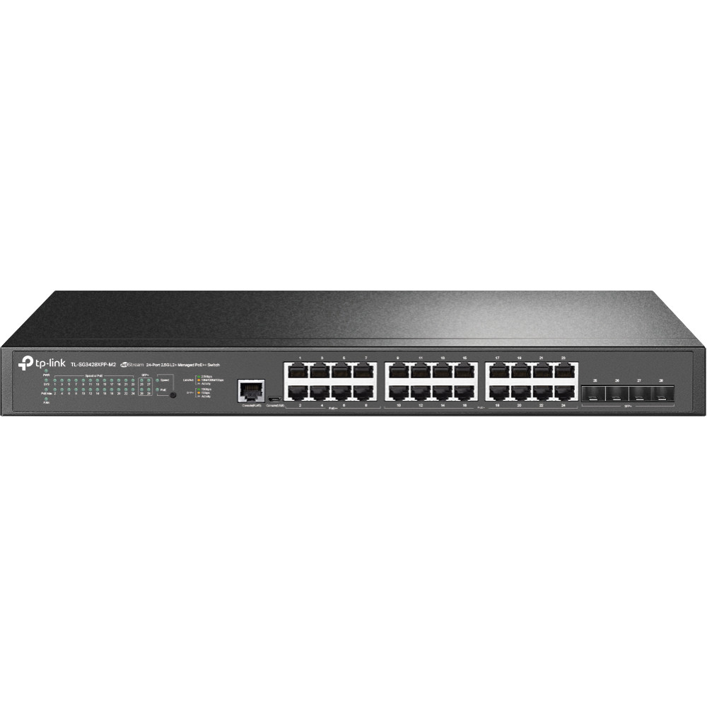 Tp-Link Technologies TP-Link Omada 24-Port 2.5GBASE-T and 4-Port 10GE SFP+ L2+ Managed Switch with 16-Port PoE+ & 8-Port PoE++