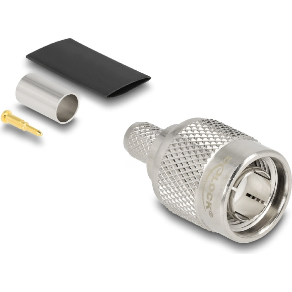 Delock TNC plug for crimping RG-59 with matching shrink tube