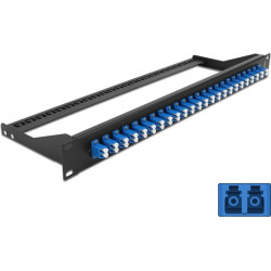 Delock 19″ Fibre Patch Panel 24 port LC Duplex blue