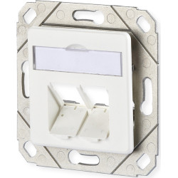 Metz Connect Modul Anschlussdose UPk, 2 Port unbestückt reinweiß