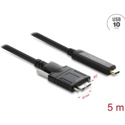 Delock Active Optical Cable USB 10 Gbps USB Type-C&trade; male to Type Micro-B male with screws 5 m
