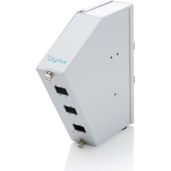 Digitus Fiber optic DIN rail splice distributor, angled, 6 SC SX/LC DX, grey