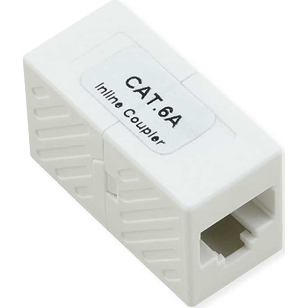 Roline RJ-45 Mini Inline Coupler, Cat.6A (Class EA), unshielded, white