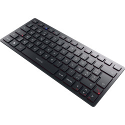 Cherry KW 9200 MINI tastatūra Universāls USB + RF Wireless + Bluetooth AZERTY Beļģijas Melns