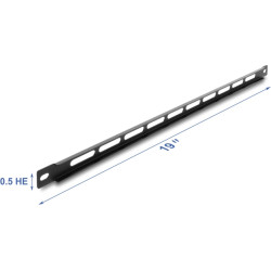 Delock 19&Prime; 0.5U Panel with cable tie fastening black
