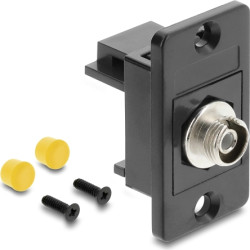 Delock Panel Mount FC Simplex female to female black