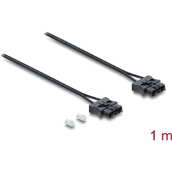 Delock Fibre Optic Plastic POF Servo Connection Cable male to male diameter 2.2 mm 1 m black