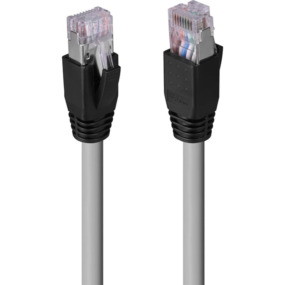 Lindy 100m Cat.6A U/FTP LSZH Solid Core Network Cable, Grey