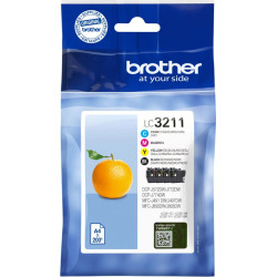 Brother LC3211VAL tintes kārtridžs 4 pcs Oriģināls Standarta produktivitāte Melns, Tirkīzzils, Fuksīns, Dzeltens