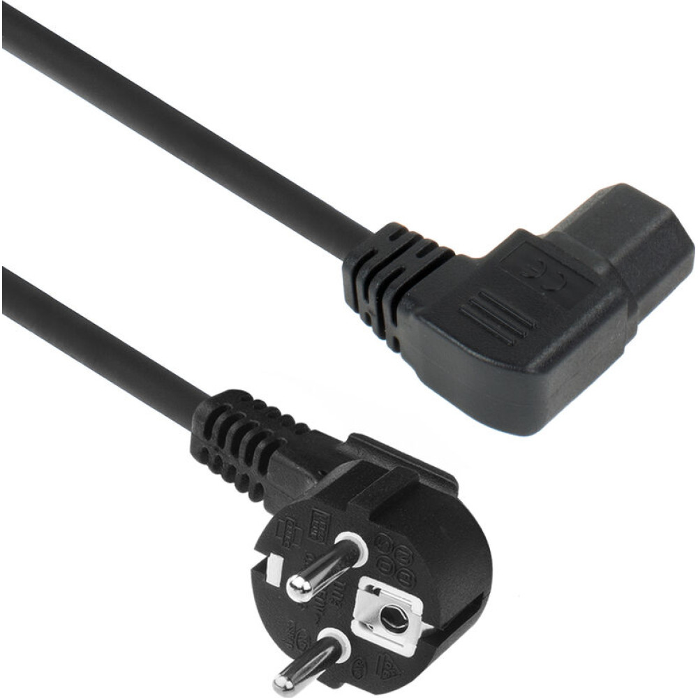 ACT PWRCORD CEE7/7-C15 L ANG 2.00M