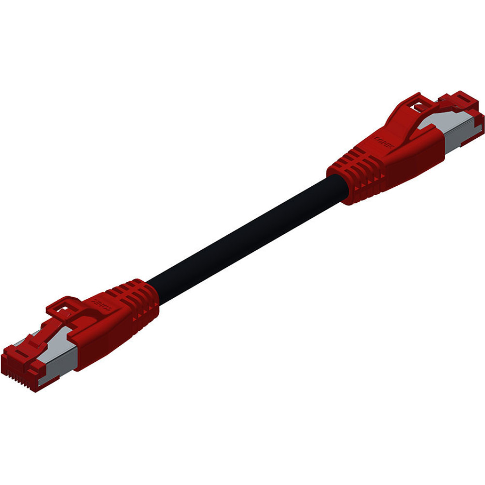 Conec IND PATCH C5E 4X2XAWG26 RD 10M