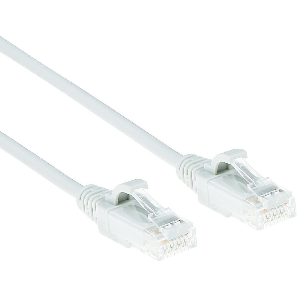 ACT CAT6 U/UTP SLIMLINE WH 10.00M