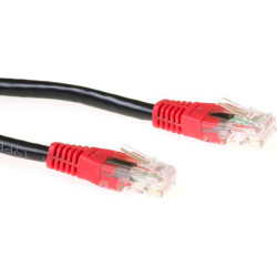 ACT CAT6 U/UTP CROSS BK/RD   1.00M