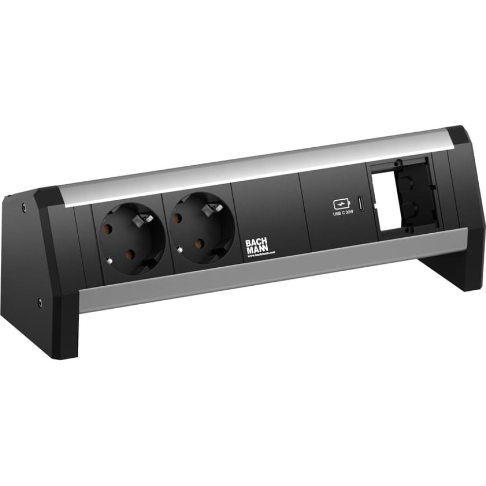 Bachmann DESK 2xprotective contact USB C, USB Charger 30W 1xABD GST18