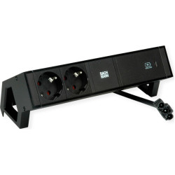 Bachmann DESK2 2xprotective contact USB C, USB Charger 60W 0.2m GST18 black