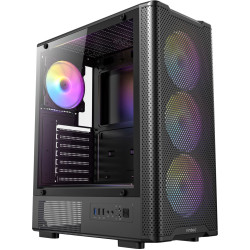 Antec VX-310 ARGB ATX, Micro-ATX, ITX Mid-Tower Gaming PC Case, black