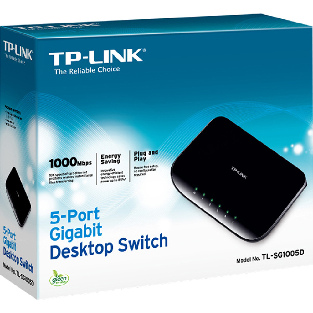 Tp-Link Technologies TP-LINK TL-SG1005D Unmanaged network switch Gigabit Ethernet (10/100/1000) Black network switch