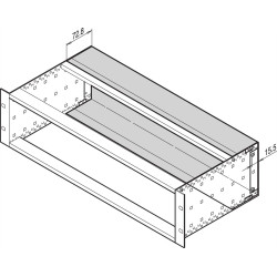 Schroff EuropacPRO Rear Hood for Stainless Steel EMC Gasket, 3 U, 84 HP