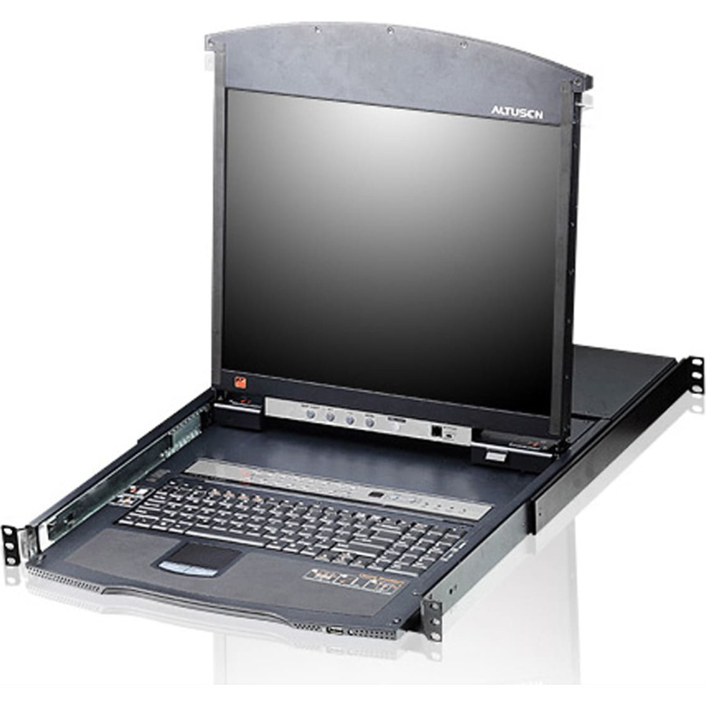 Aten KL1508AN KVM-Switch, 48cm TFT, VGA, PS/2-USB over cat 5, 8 Port, DE-Layout