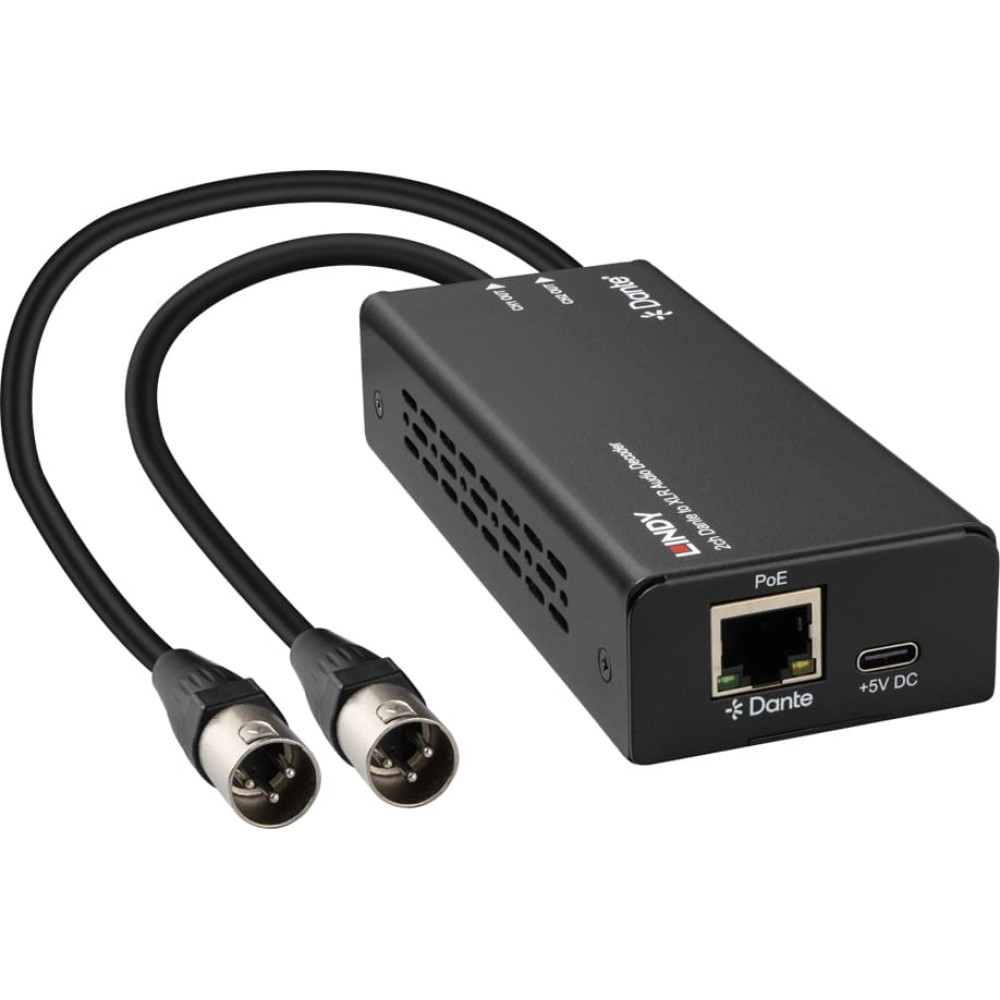 Lindy 2ch Dante&reg; to XLR Audio Decoder