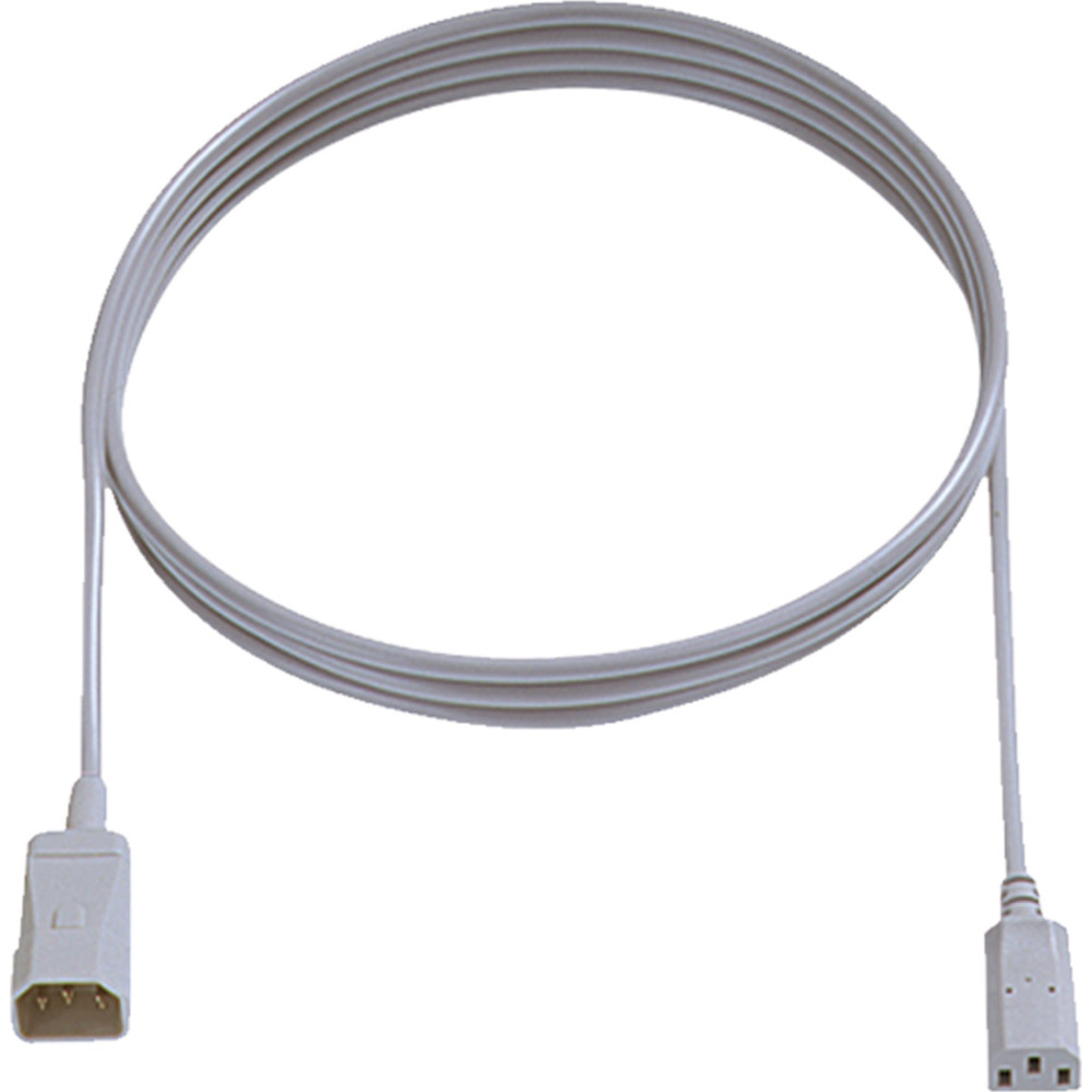 Bachmann Kaltger&auml;teverl&auml;ngerung H05VV-F 3G0,75mm&sup2;, C14 / C13, grau, 2 m