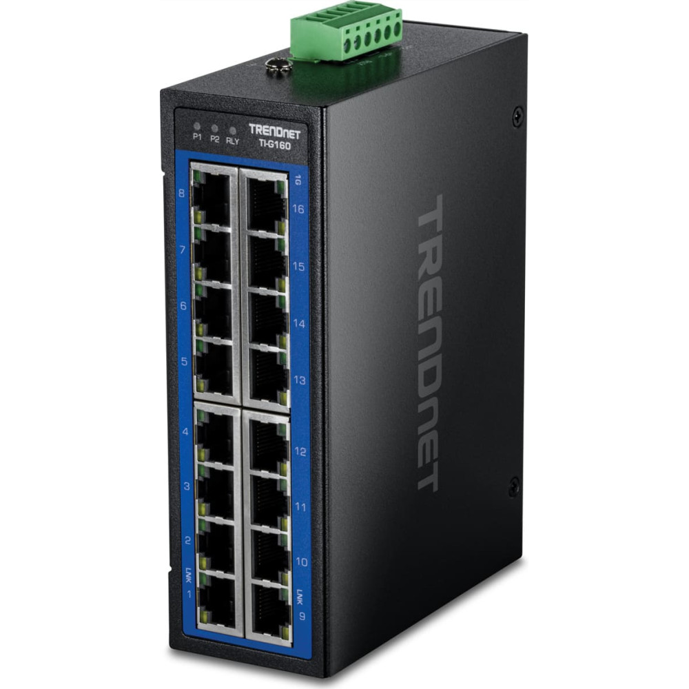 Trendnet TI-G160 16-Port Gigabit Switch Industrial, DIN-Rail