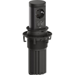 Bachmann ELEVATOR2 1xCEE7/3, 1xUSB C/C 45W RAL9005 2.0 m AEH