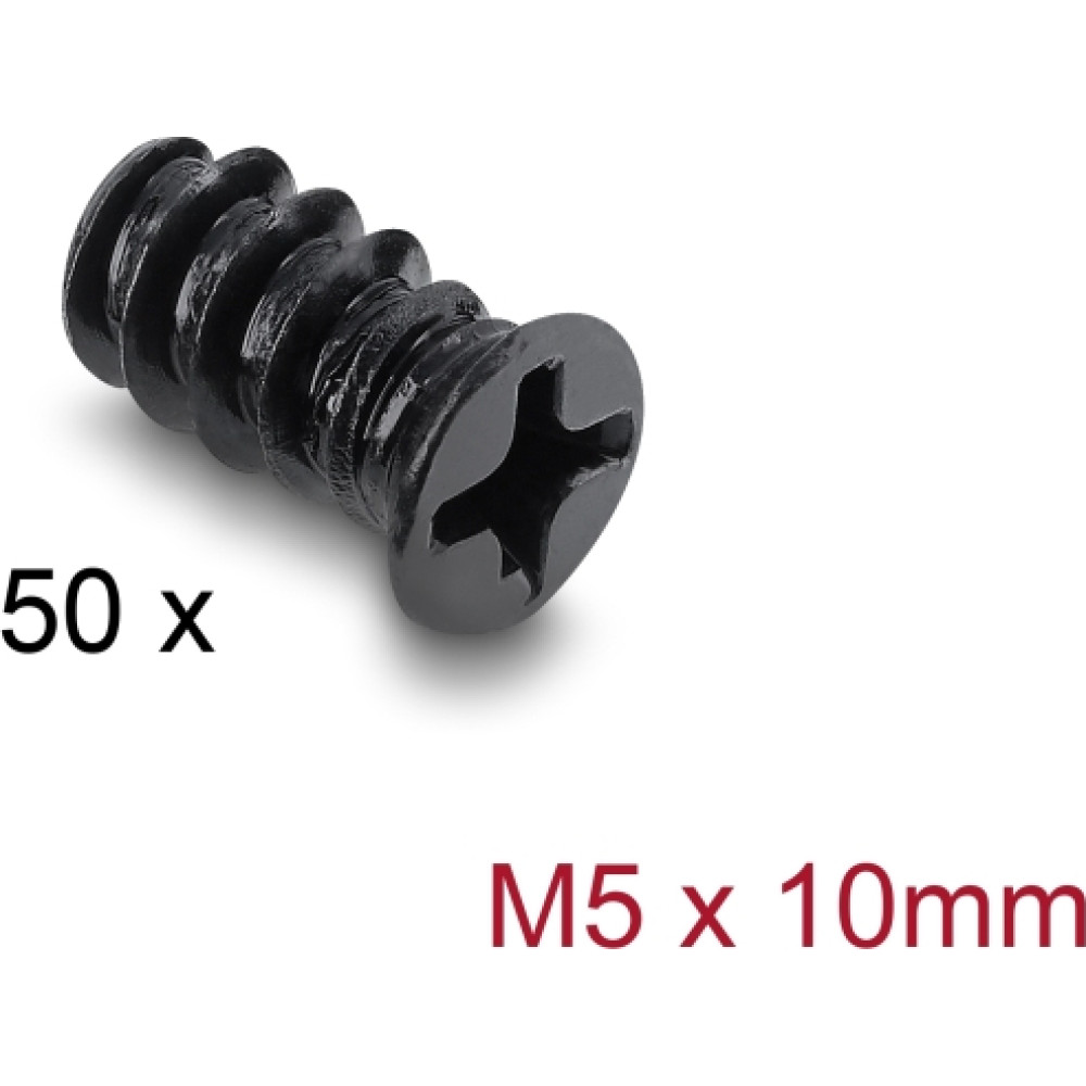 Delock Fan Screw M5 x 10 mm 50 pcs black