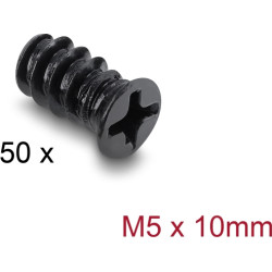 Delock Fan Screw M5 x 10 mm 50 pcs black