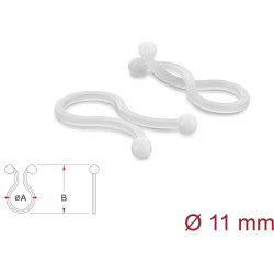 Delock Cable Drill &Oslash; 11 mm transparent, 100 pieces
