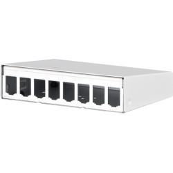 Metz Connect Modul AP-Gehäuse 8 Port reinweiß RAL9010