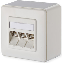 Metz Connect C6Amodul 3 Port 270°M AP reinweiß