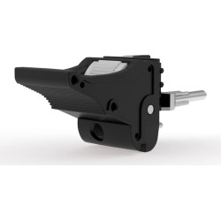 Schroff Inserter/Extractor Handle Type IEL, Black Lever, Grey Button, Bottom, 10 pieces