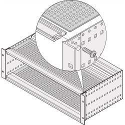Schroff EuropacPRO Cover Plate for Horizontal Rail Type L, Light, 84 HP, 235 mm