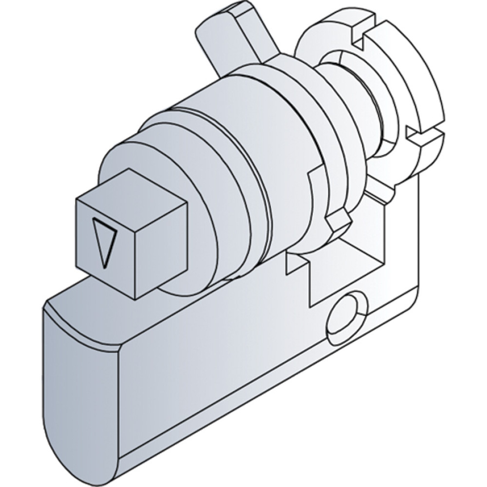 Schroff Novastar Lock Cylinder, Square Lock Insert