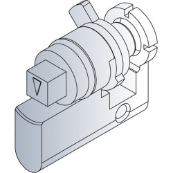 Schroff Novastar Lock Cylinder, Square Lock Insert