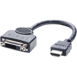 Lindy DVI-D Female to HDMI Male Adapter Cable, 0.2m