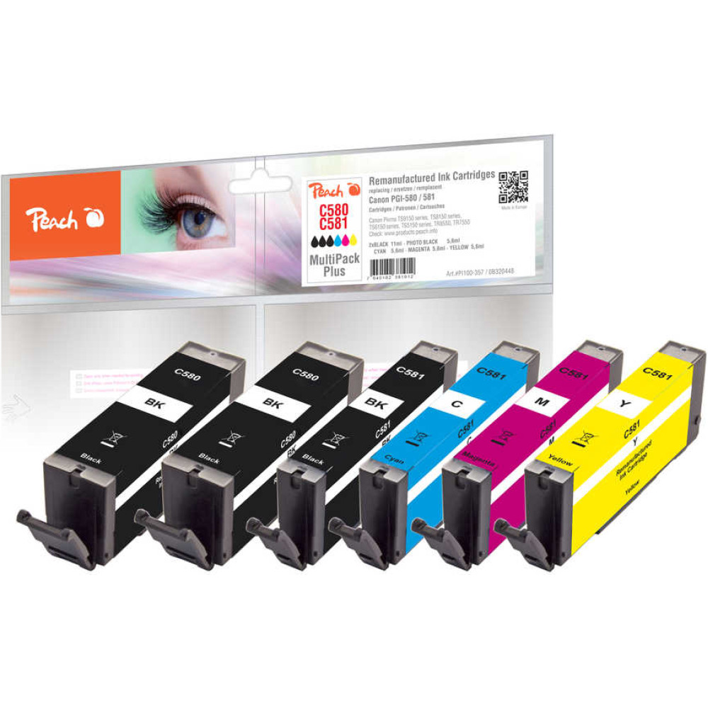 Peach 320448 tintes kārtridžs 6 pcs Saderība