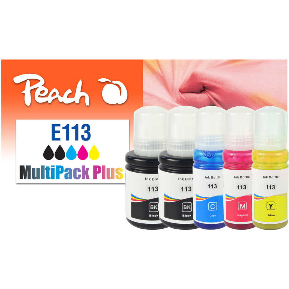 Peach 321323 tintes kārtridžs 5 pcs Saderība Standarta produktivitāte Melns, Tirkīzzils, Fuksīns, Dzeltens