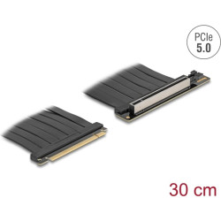 Delock Riser Card PCI Express 5.0 x16 male to x16 slot with cable 30 cm