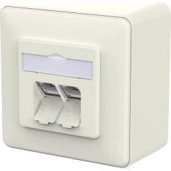 Metz Connect E-DAT C6A IDC Dose, 2 Port, AP, reinweiß
